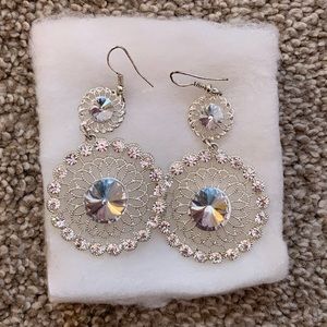 Sparkling Silver Earrings